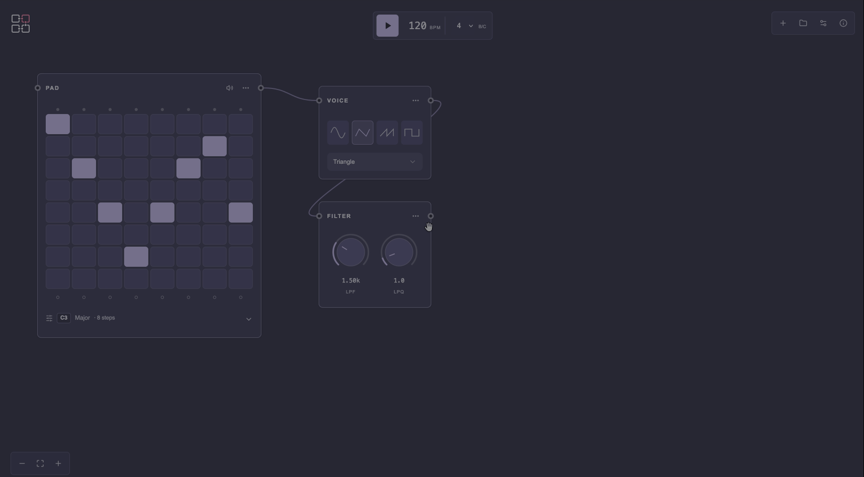 A sample gif of our new Radial Menu.