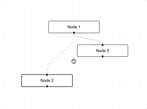 a mouse click-dragging an area over 2 nodes, then dragging those nodes as a group.
